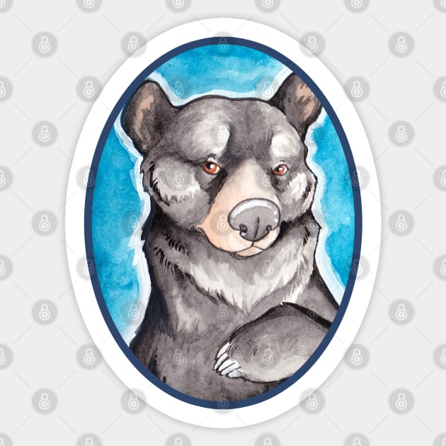 Black Bear Sticker by TaksArt